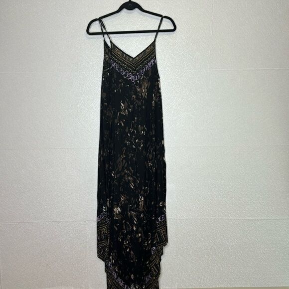 Free People Wild Divine Handkerchief Hem Beaded Maxi Dress M - Picture 4 of 6